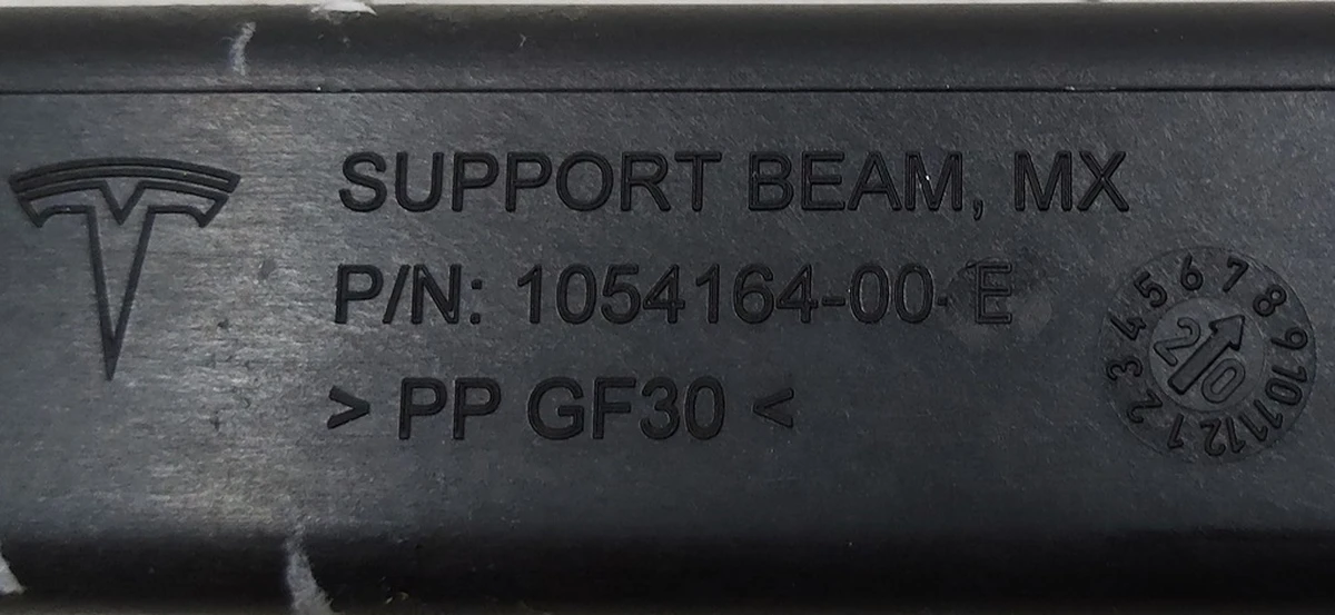 SUPPORT BEAM, MX NEW Tesla model X 1054164-00-E