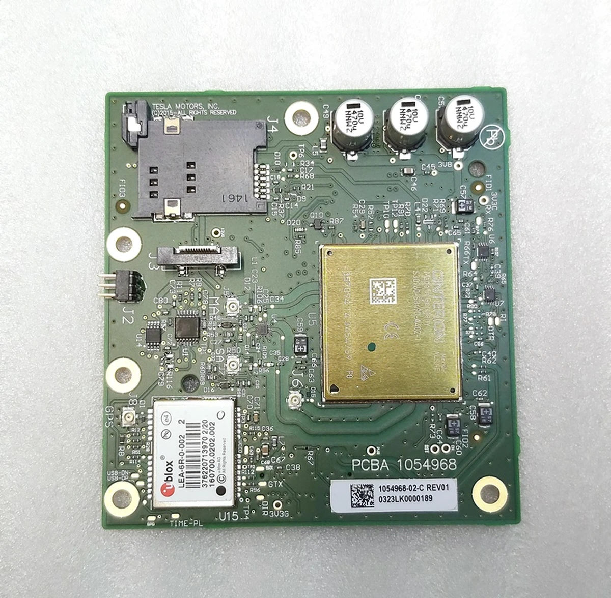 4 PCBA, LTE CONNECTIVITY, UBLOX GPS TEGRA Tesla model S, model S REST, model X 1054968-02-C