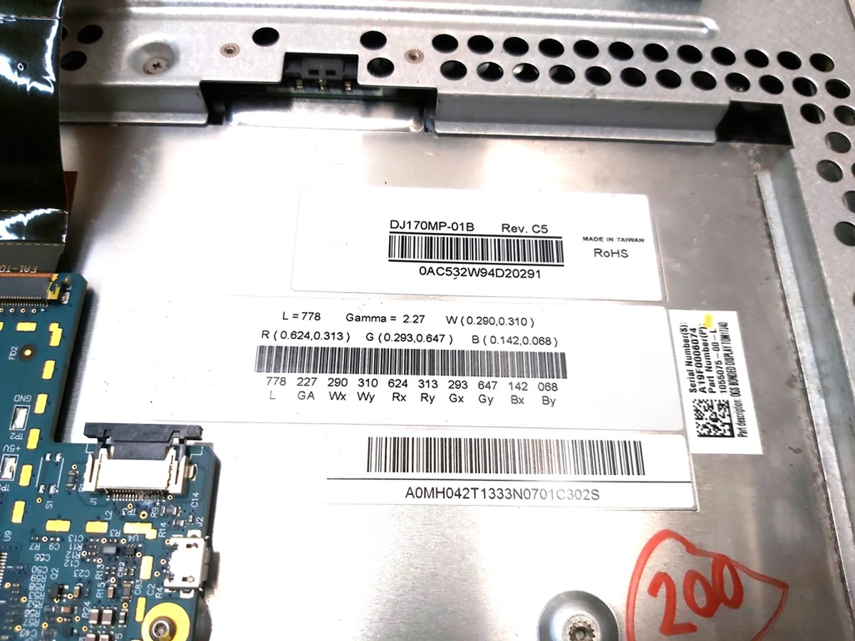 1 Display with touchscreen and control board assembly Tesla Model S, Model S REST, Model X 1451809-80-G