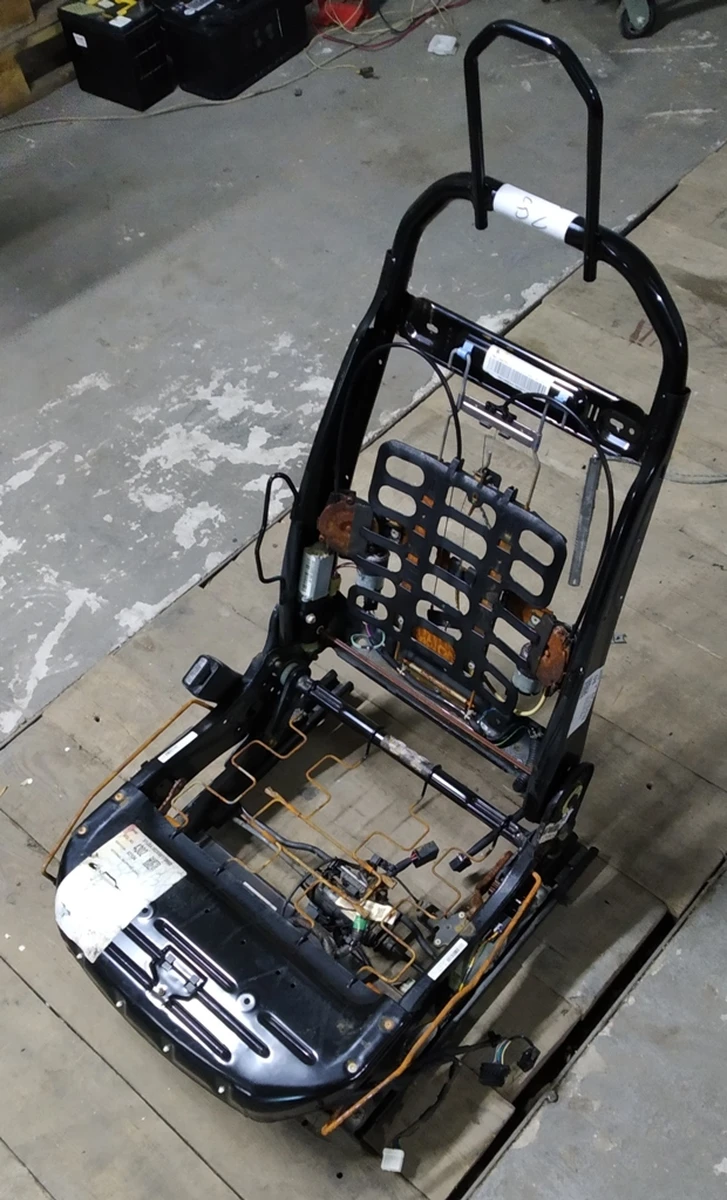 The frame of the metal seat of the driver's NEXT GEN (GEN 2) assembly with a sled and an electric motor. (damaged) Tesla model S REST, model S 1056258-02-B