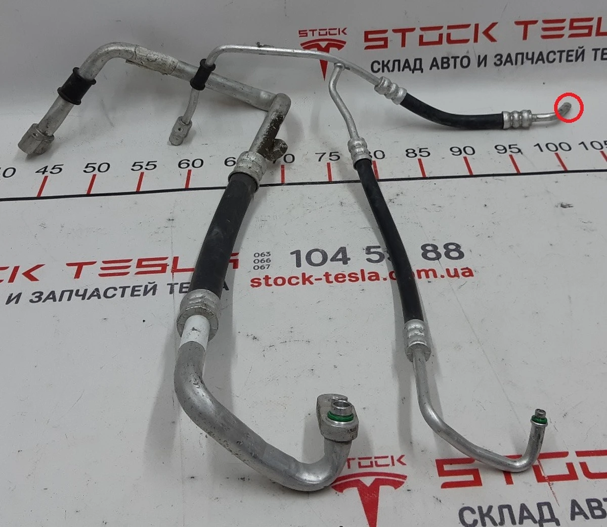 6 Трубопровод системы кондиционирования Т-образный с повреждением AWD Tesla model S REST 1062583-00-С