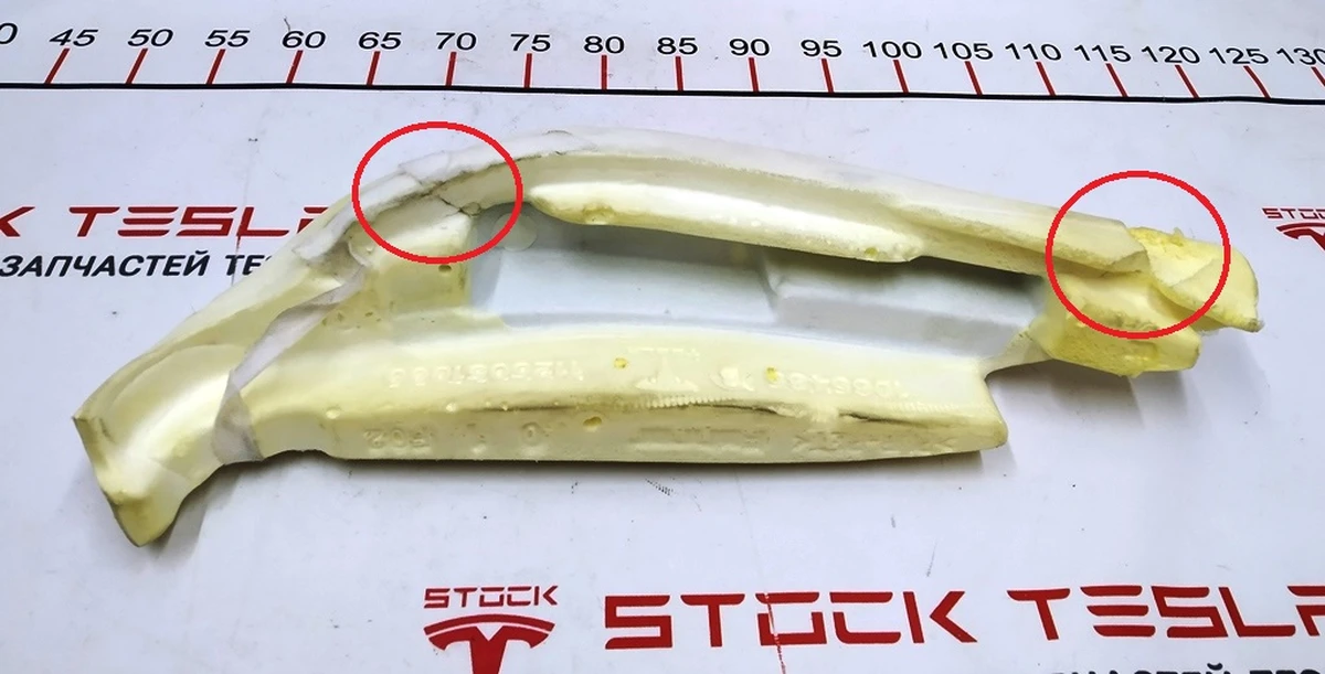 1 Пінний наповнювач бічної підтримки сидіння водія лівий (з ушкодж.) Tesla model S REST, model X 9876527-03-A