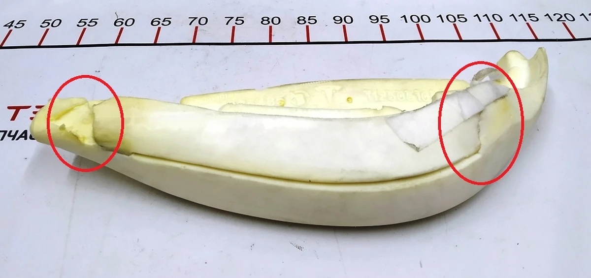 1 Пінний наповнювач бічної підтримки сидіння водія лівий (з ушкодж.) Tesla model S REST, model X 9876527-03-A