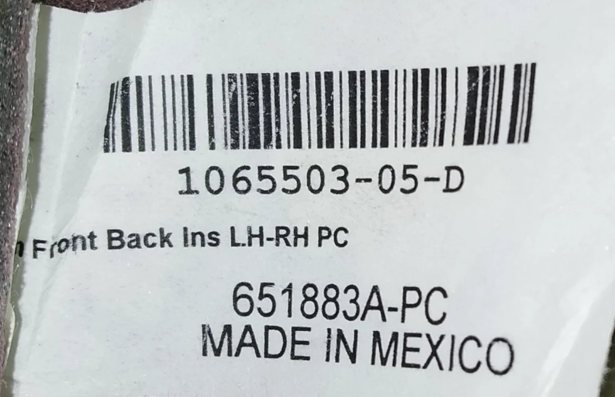 1 Спинка сидіння 1-го ряду PUR CRM в зборі з підігрівом і датчиком температури Tesla model S REST, model X 9876527-03-A