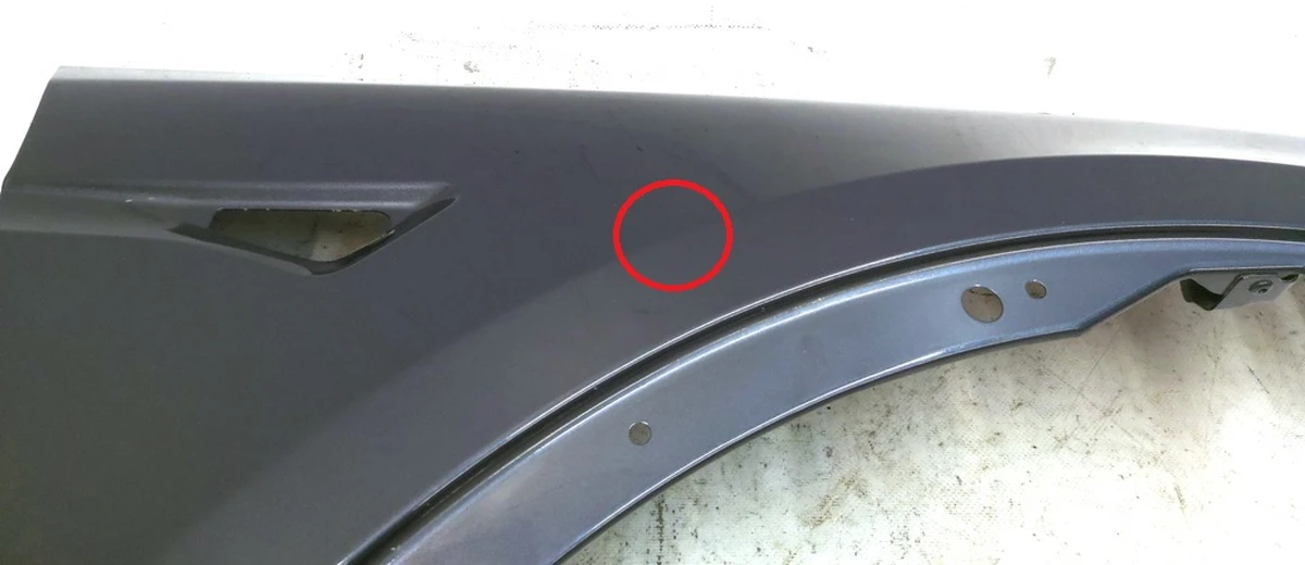 2 ASSY - FRONT FENDER RH - PMNG with damage Tesla model X 1069534-12-A