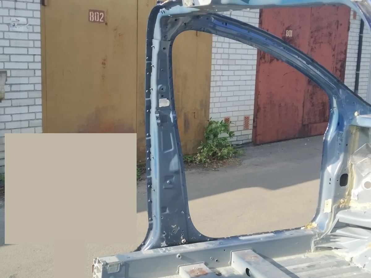 1 Четверть передняя левая стойка А/B с лонжероном и стаканом в сборе Tesla Model X 1073190, 1069430, 1069415