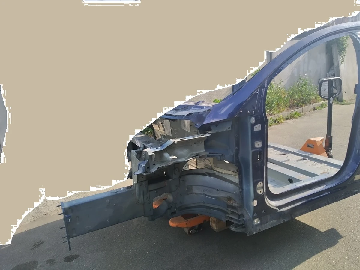 1 Четверть передняя левая стойка А/B с лонжероном и стаканом в сборе Tesla Model X 1073190, 1069430, 1069415