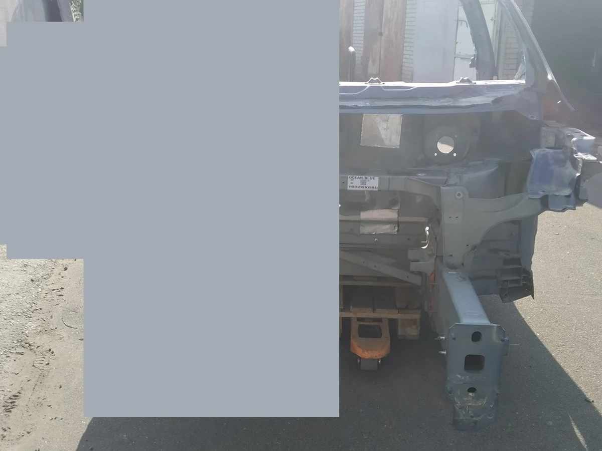 1 Четверть передняя левая стойка А/B с лонжероном и стаканом в сборе Tesla Model X 1073190, 1069430, 1069415