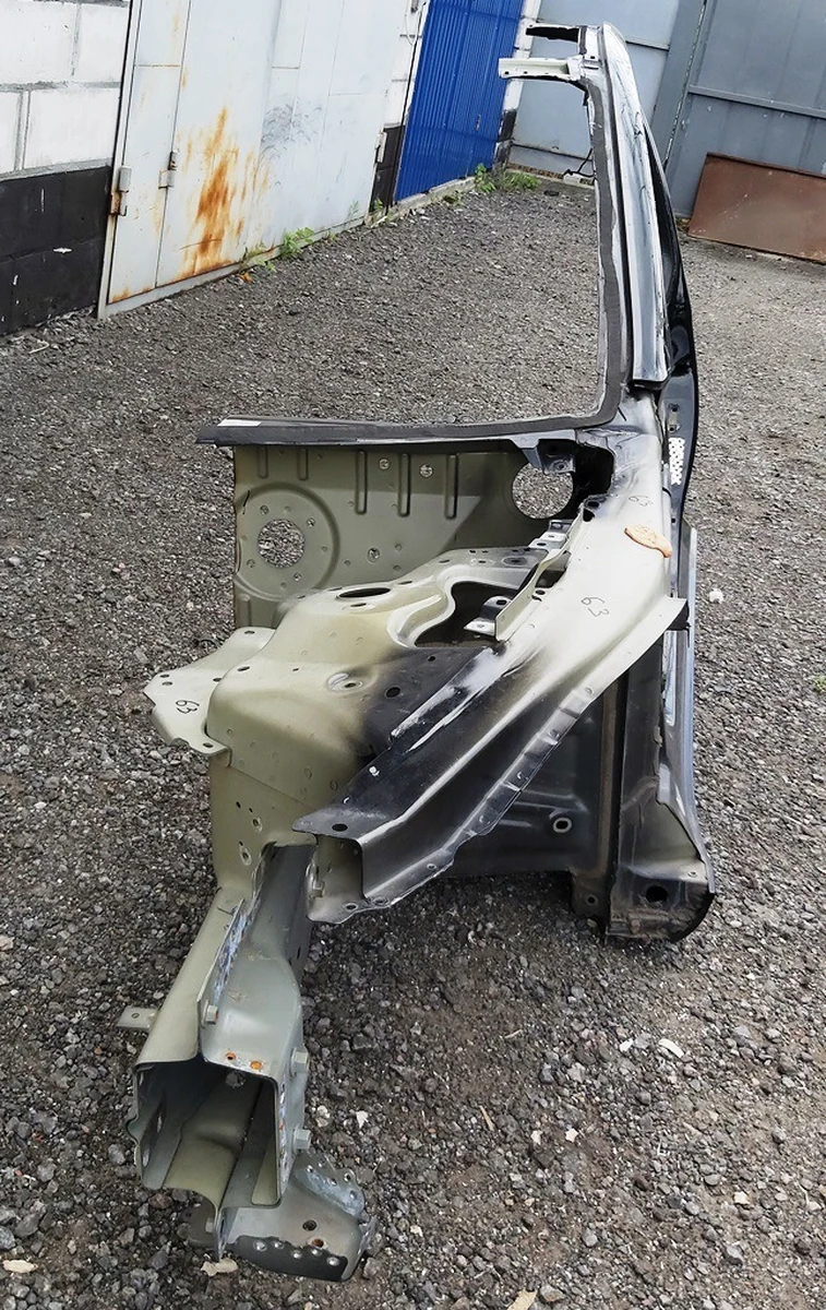 2 Кузовна панель стійок А/В ліва PBSB з лонжероном, склянкою, полицею крила Tesla model 3 1073673-S0-A