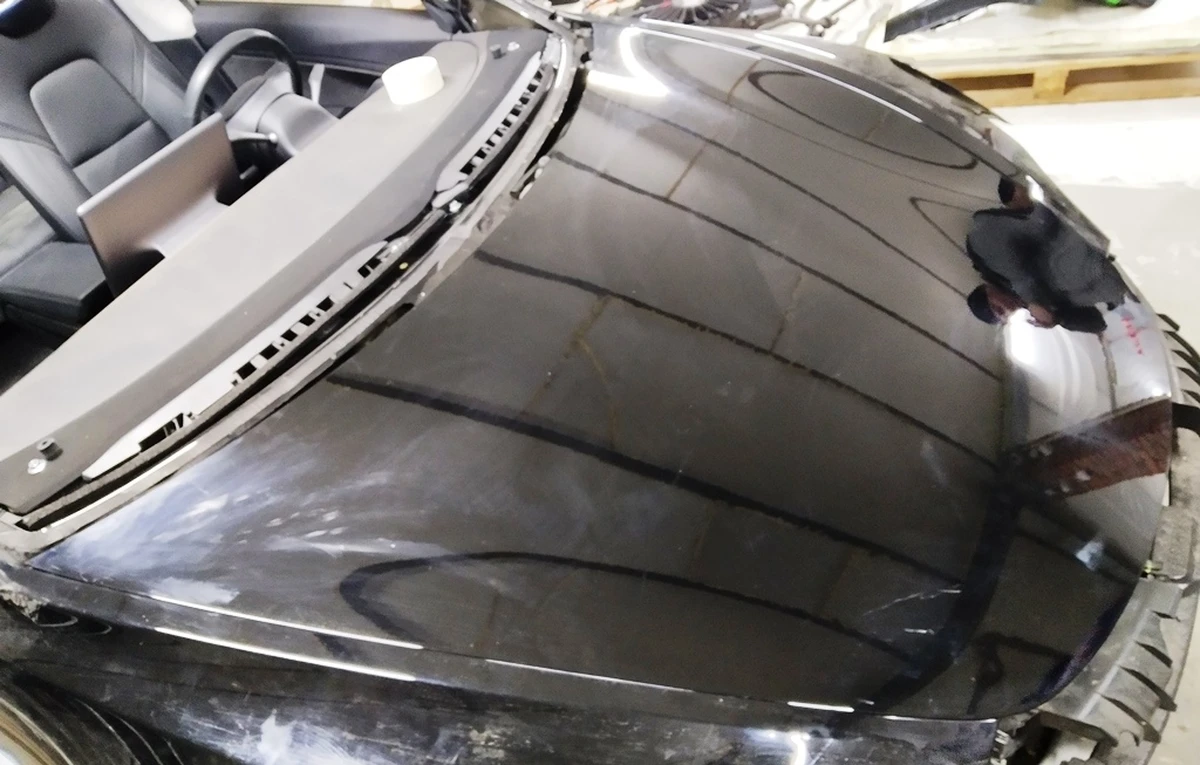 1 Hood SOLID BLACK-PBSB Tesla model 3 1081390-01-C