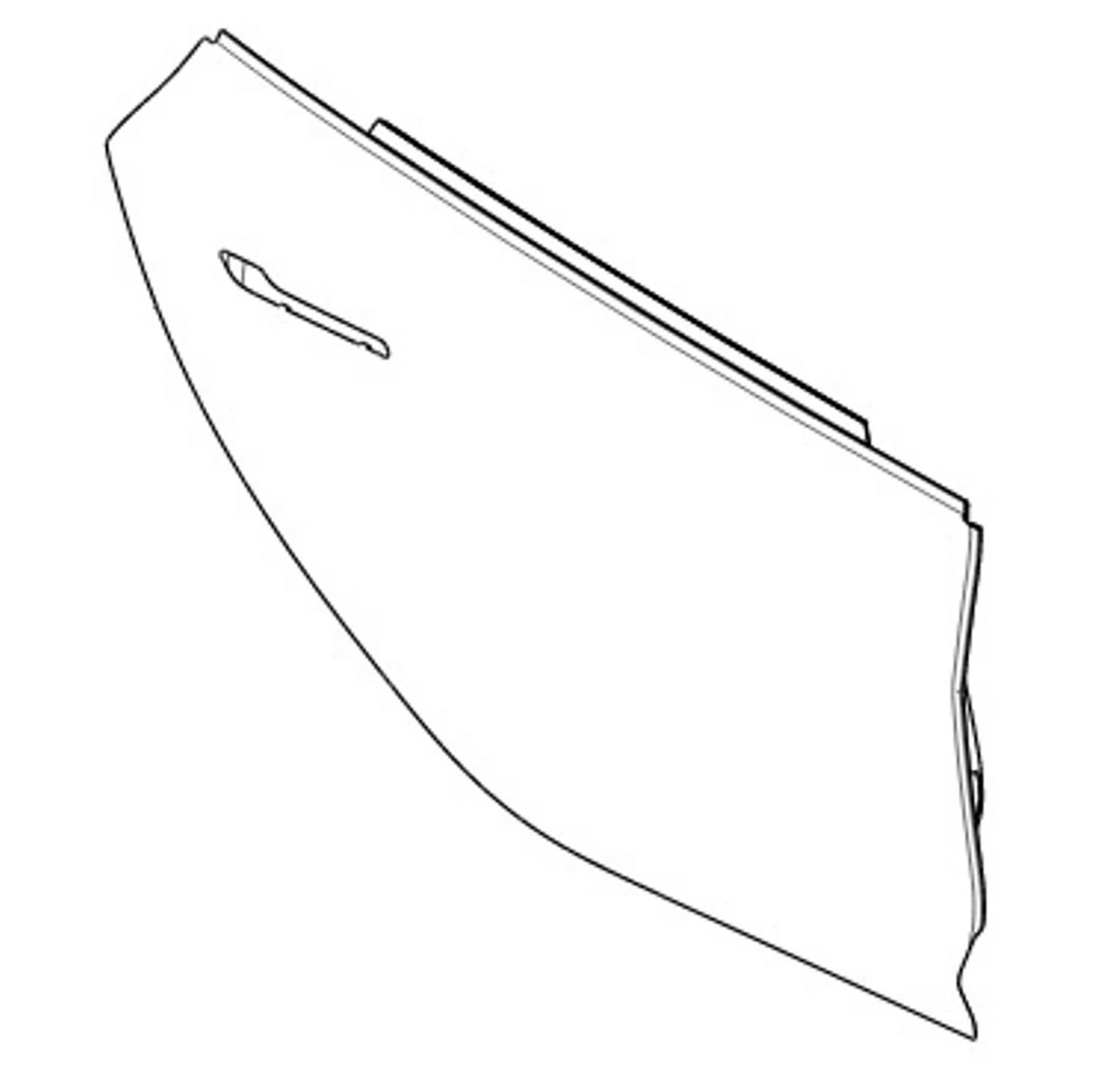 9 Rear right door (metal) PBSB Tesla model 3 1081440-E0-C