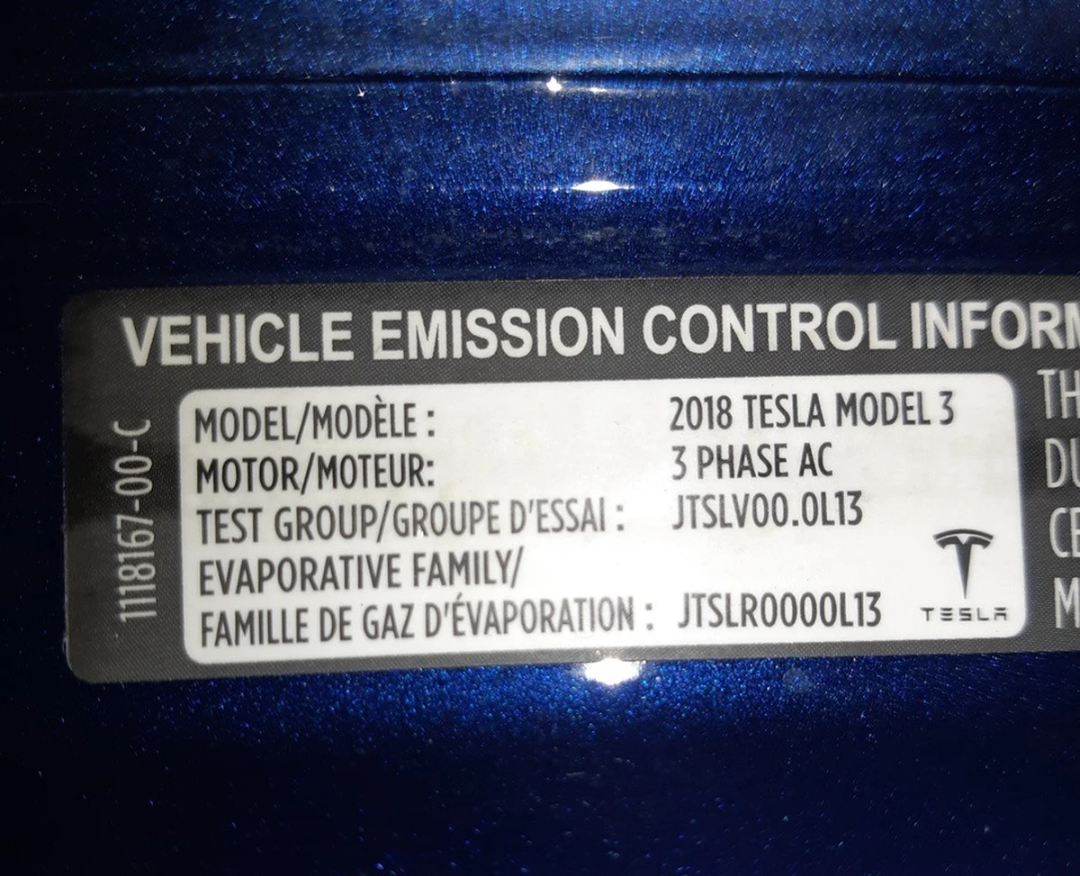 11 Trunk lid (lid) metal PPSB Tesla model 3 1081460-E0-D