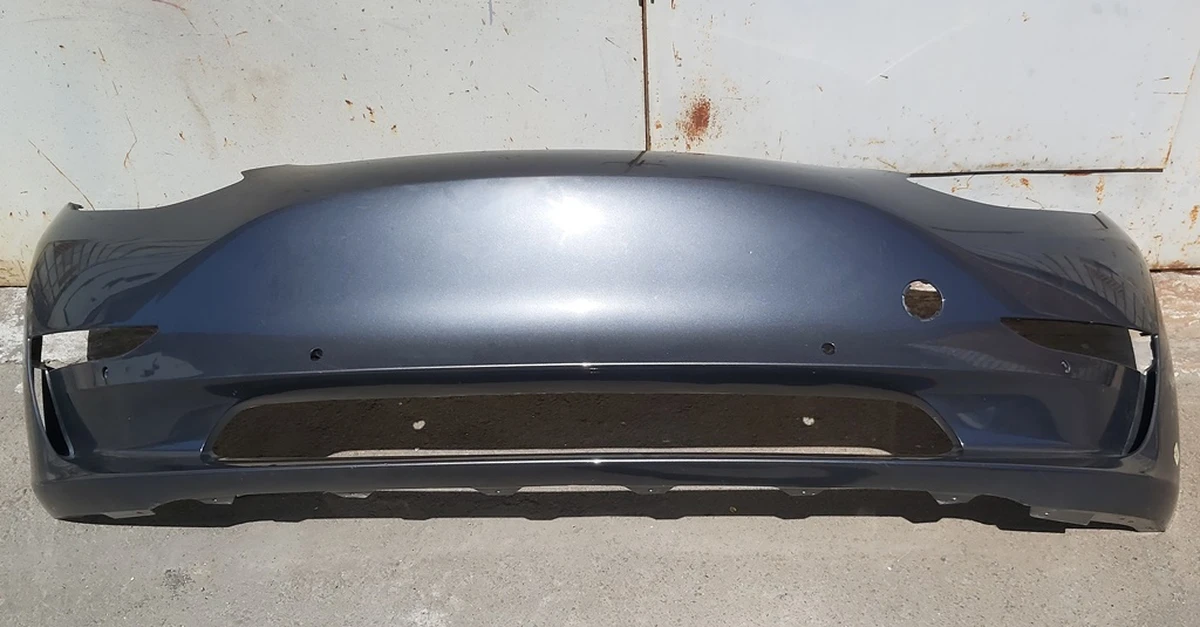 1 Бампер передній MIDNIGHT SILVER METALLIC-PMNG в зборі з кронш. креп. парктроников, противотум. фар і підкрилки (з пошкодженим.) Tesla model 3 1084168-S4-E