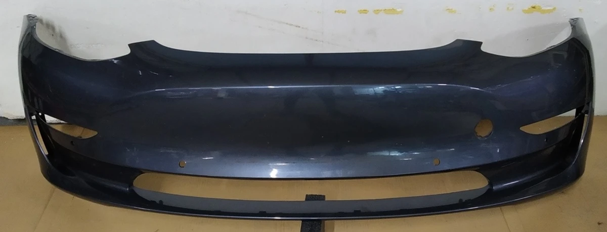 1 Бампер передній MIDNIGHT SILVER METALLIC-PMNG в зборі з кронш. креп. парктроников, противотум. фар і підкрилки (з пошкодженим.) Tesla model 3 1084168-S4-E