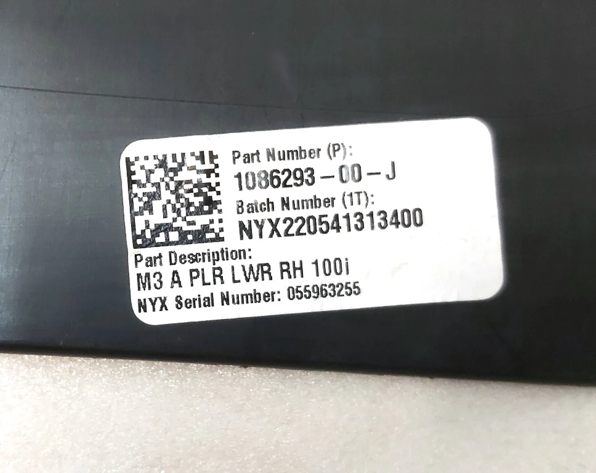 9 M3, LOWER A-PILLAR, ASY, RH Tesla model 3 1086293-00-H