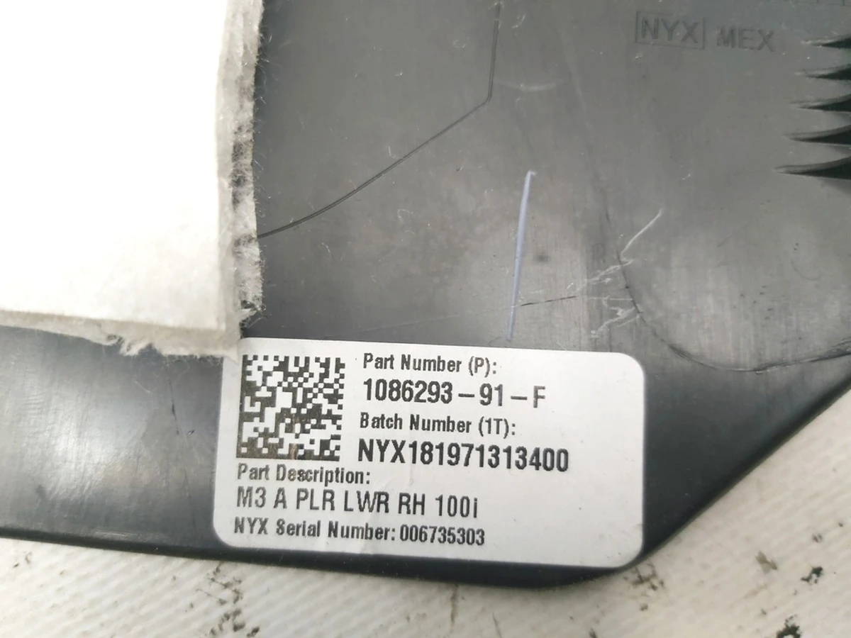 9 M3, LOWER A-PILLAR, ASY, RH