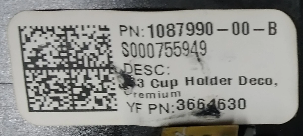 12 M3, CONSOLE, CUP HLDR DCR, ASY, PREMIUM, NO SECURITY CONTROLLER WOOD Tesla model 3