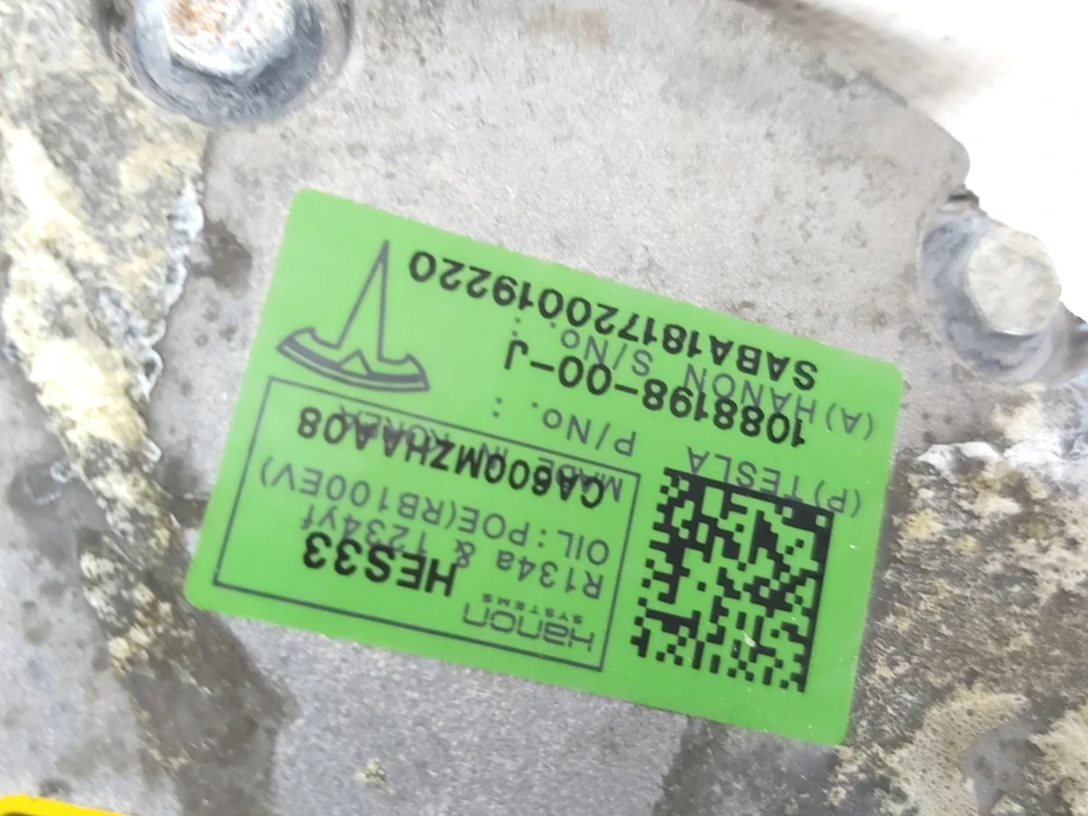 1 A/C compressor RWD Tesla model 3 1088198-00-J