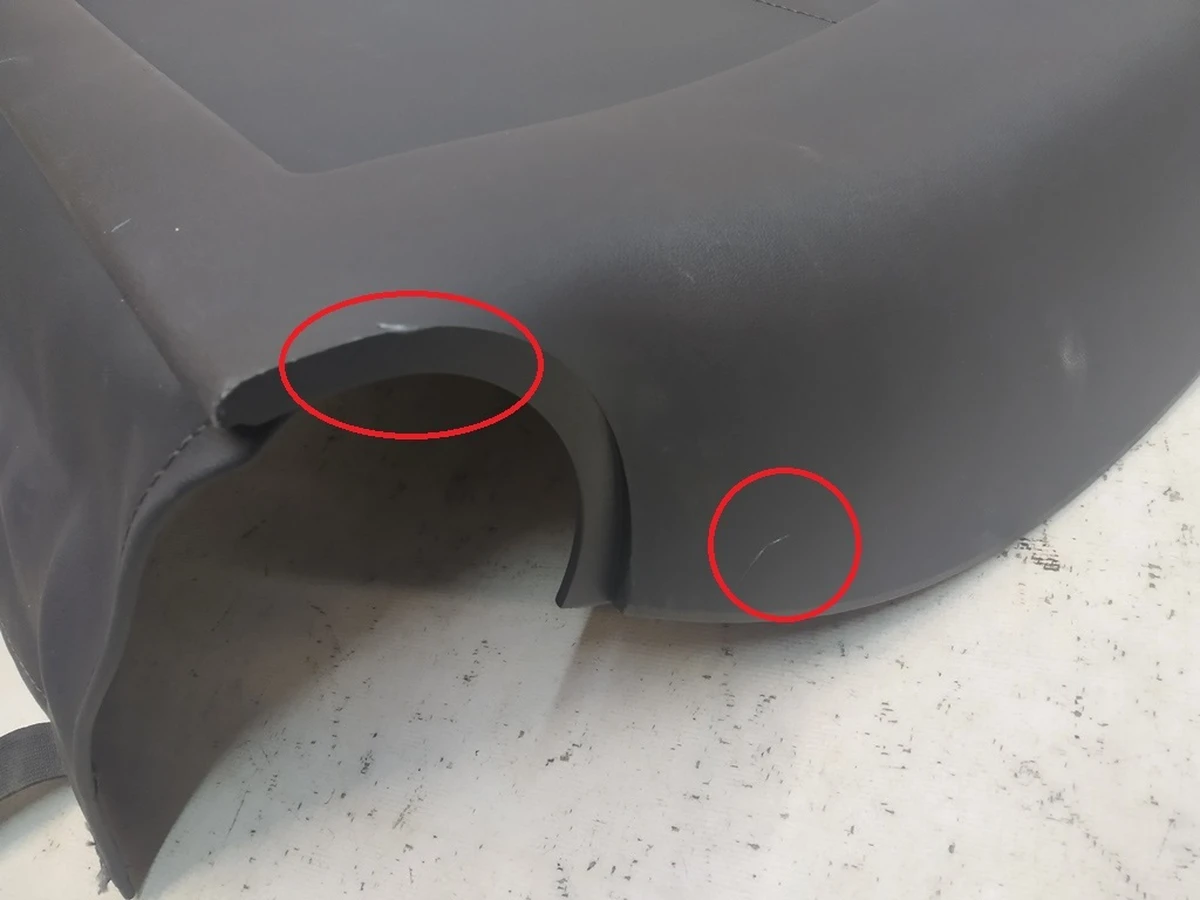 1 Чохол-накладка задня спинки сидіння 1-го ряду з пошкодженням Tesla model 3, model Y 1088966-00-B