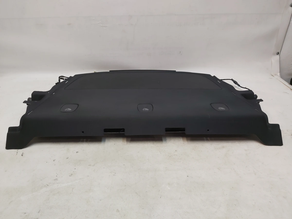 3 PACKAGE TRAY, BASE, END ITEM with speakers, wiring, sound insulation, and brake light, with damage, Tesla model 3 1128021-00-E
