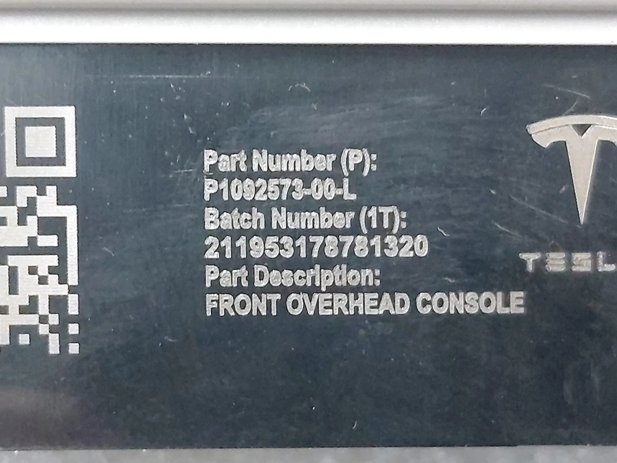 4 OHC, FRONT, NA Tesla model 3 1092573-00-M