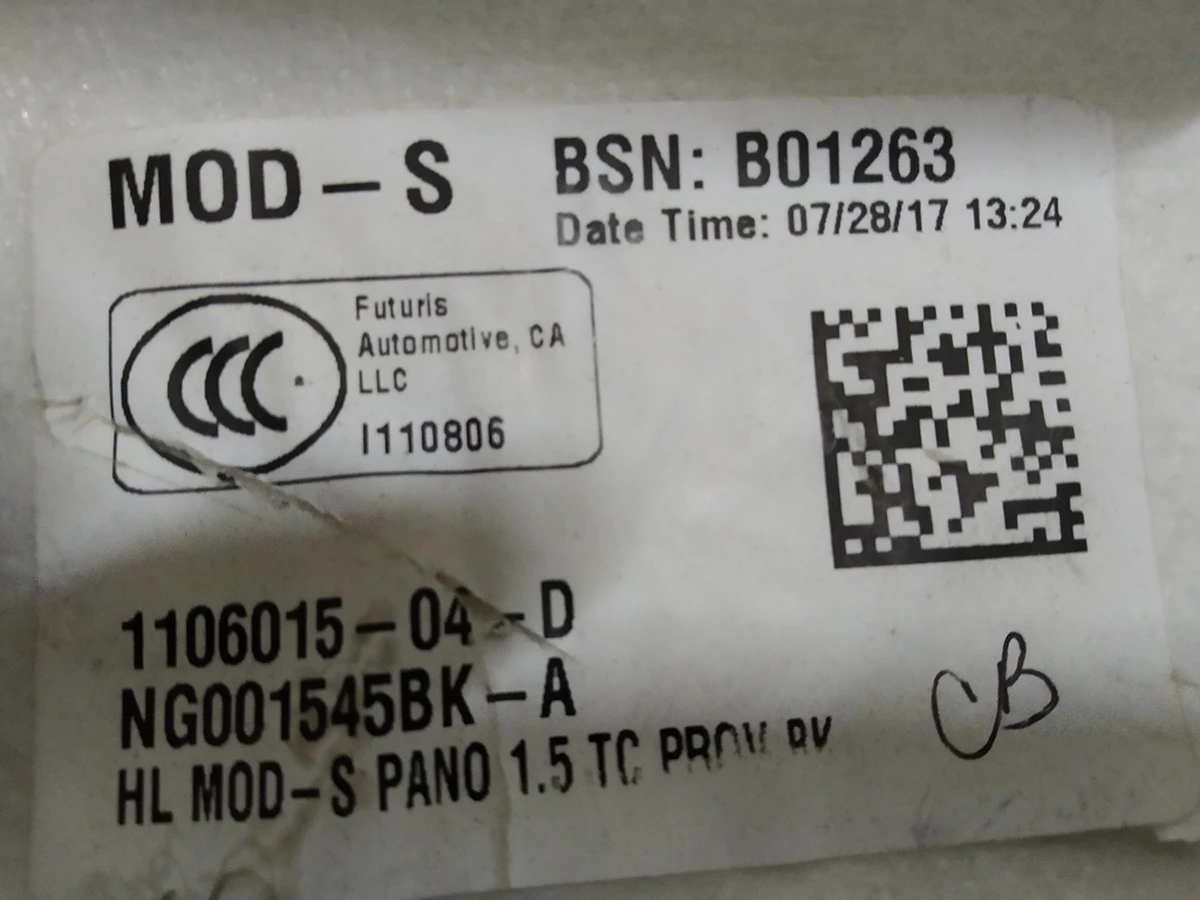 2 Обшивка стелі панорамного даху PROVIDENCE BLK Tesla model REST 1106015