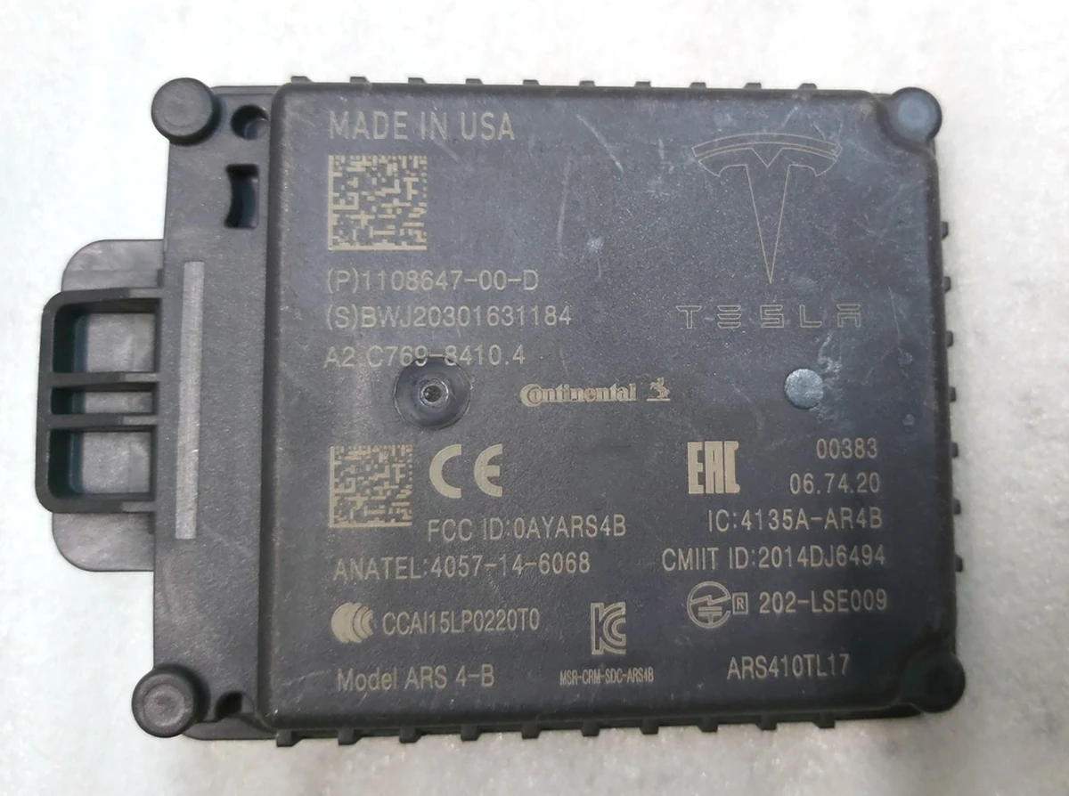 1 Радар автопілота (АП 2.5, 3.0, FSD) Tesla model S REST, model X, model 3, model Y 1108647-00-D