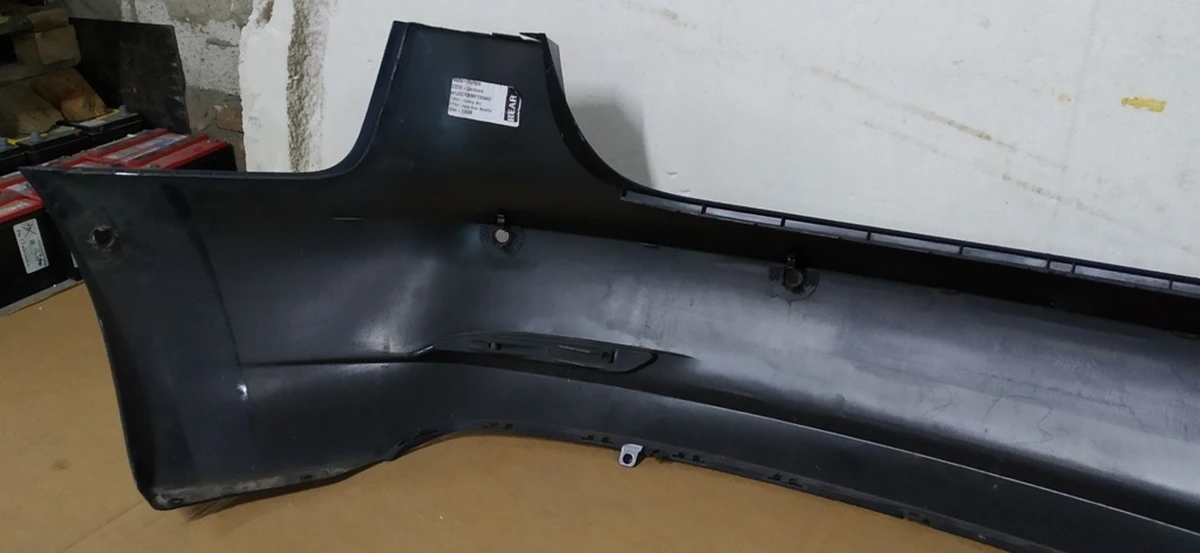 1 Бампер задний под 6 парктроников в сборе с кронштейнами крепления парктроников DEEP BLUE METALLIC-PPSB (мелкие царапины) Tesla model 3 1108905-S5-A