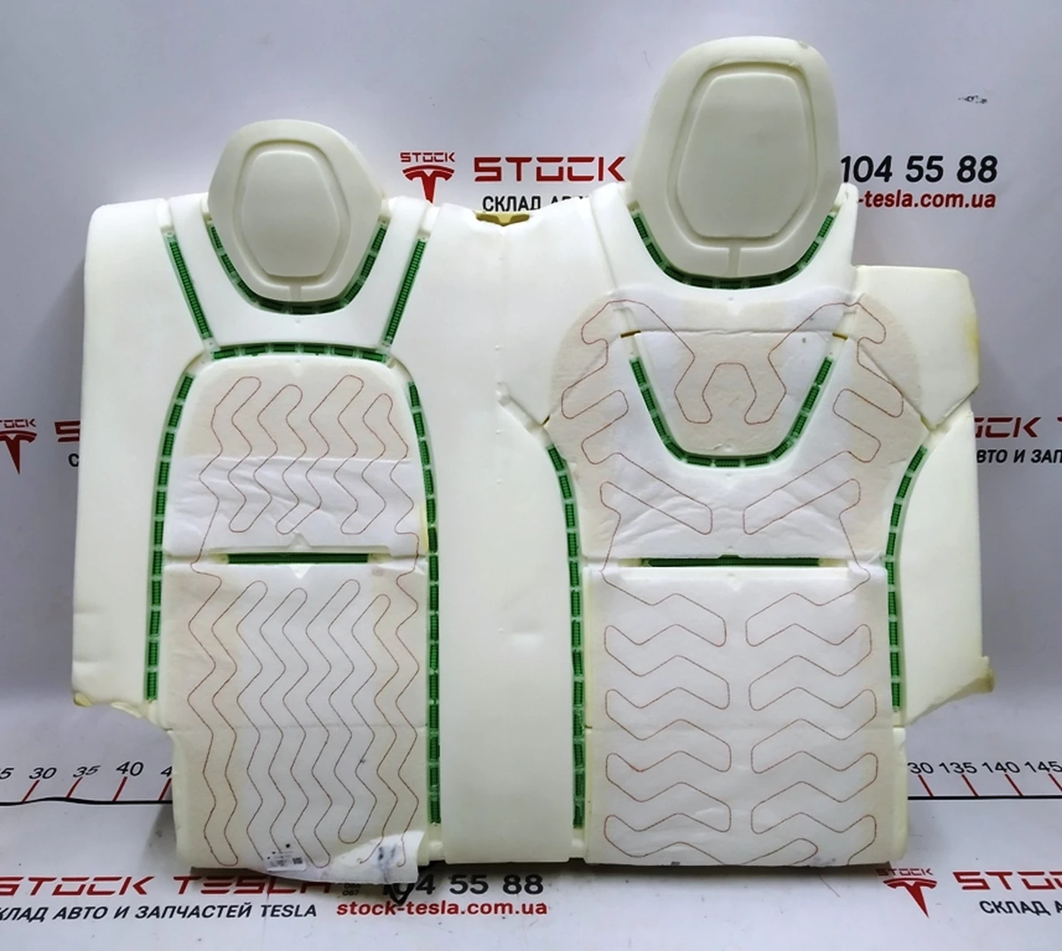 5 Backrest foam padding of 2nd row, double left seat assembly with heating Tesla model X 2345614-03-A