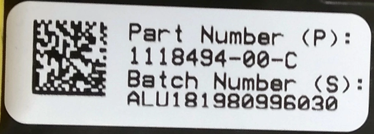 5 First row power lumbar seatback assembly Tesla Model 3, Model Y 1118494-00-J
