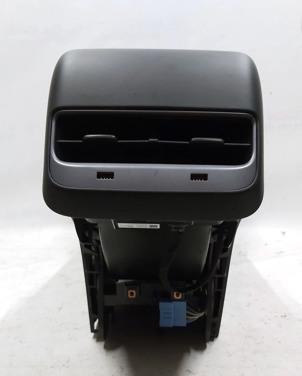 1 Center Console Armrest Black Cup Holder Plastic Black without Rear Top Cover and Mat for Tesla model 3 phones 1087900-00-E