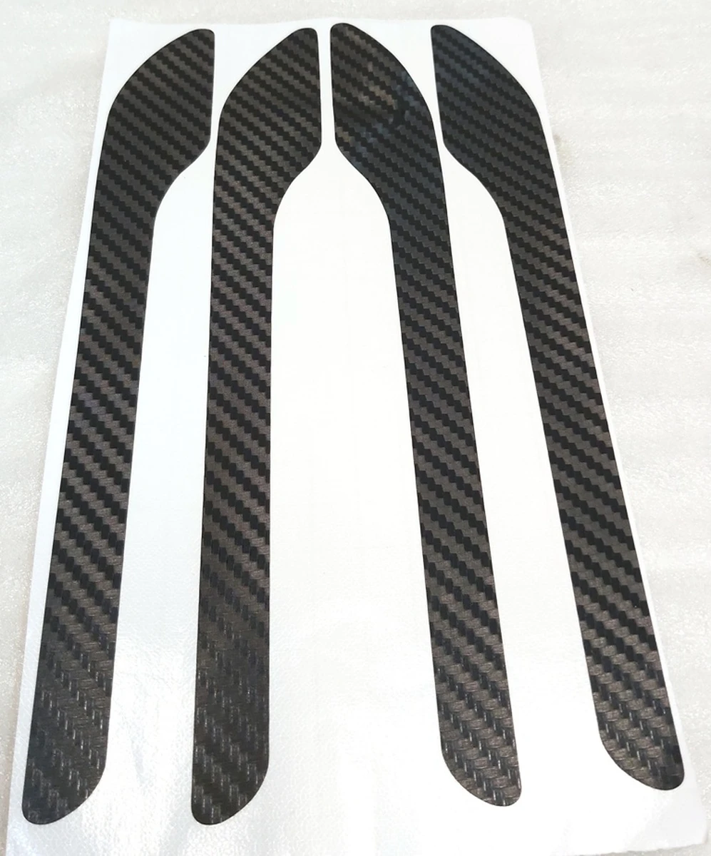 Комплект наліпок ручки двері зовнішній CARBON FIBER B Tesla model 3, model Y 11;45