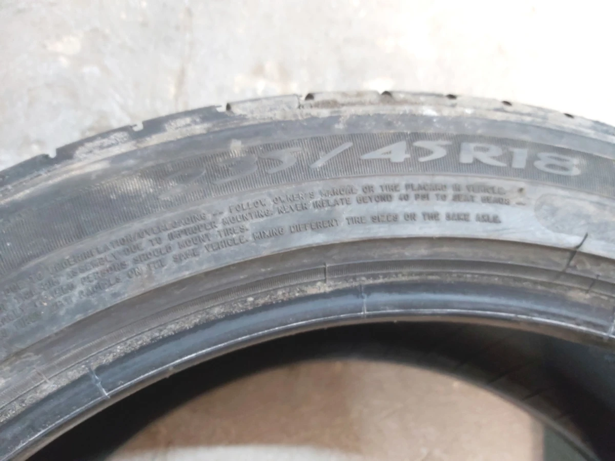 1 Шина 235/45R18 98W EXTRA LOAD MICHELIN PRIMACY MXM4 T0 (3.80mm) Tesla model 3 1234215-00-A