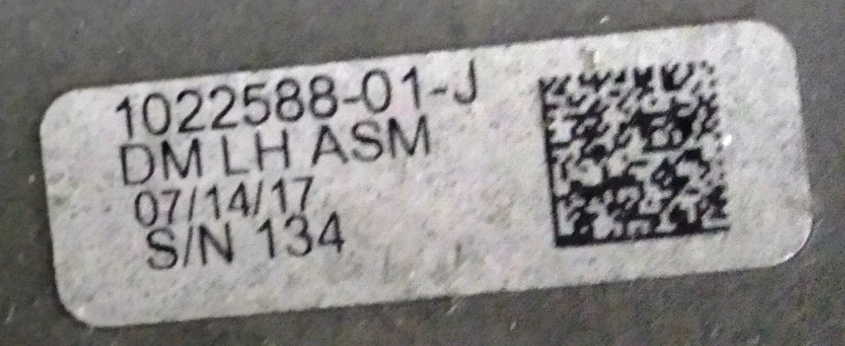 1 Quarter front left glass AWD assembly with side member Tesla model S REST 1453701-S0-A