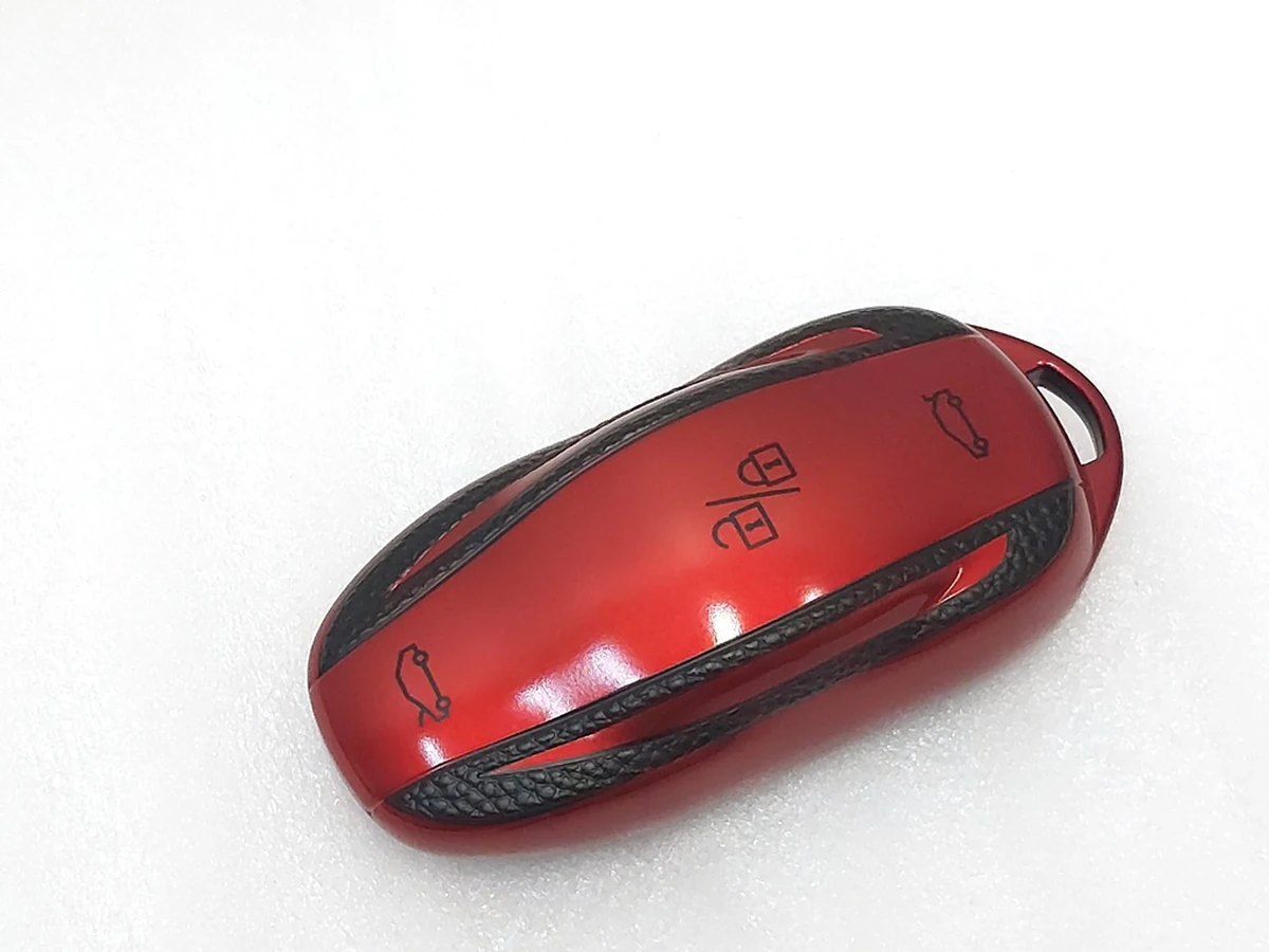 1 Чехол защитный для ключа (брелка) открытия автомобиля RED Tesla all models (кроме Model X, Model X Mar 2021) 1819445-00-B