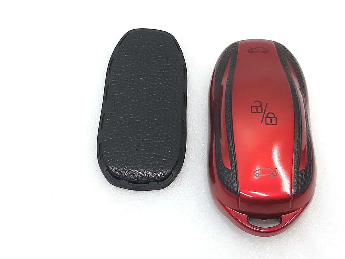 1 Чехол защитный для ключа (брелка) открытия автомобиля RED Tesla all models (кроме Model X, Model X Mar 2021) 1819445-00-B