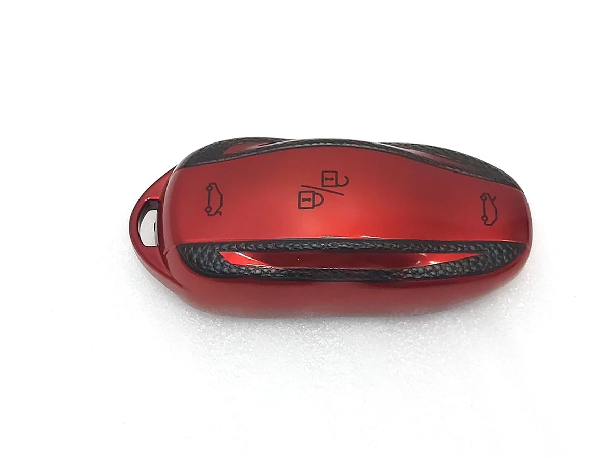 1 Чехол защитный для ключа (брелка) открытия автомобиля RED Tesla all models (кроме Model X, Model X Mar 2021) 1819445-00-B