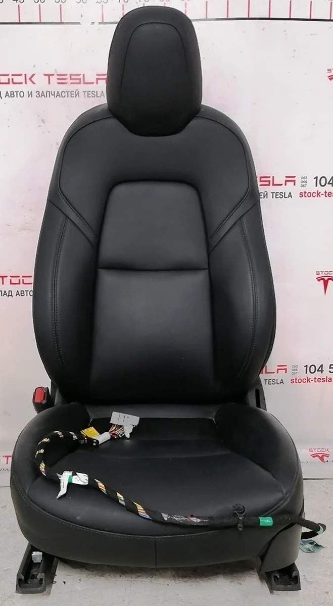 1 Сиденье водительское PREM PUR BLK без преднатяжителя ремня безопасности Tesla model 3 7654322-01-B