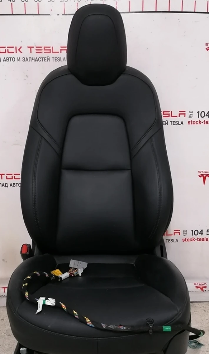 1 Сидіння водійське в зборі (з підігрівом, без санок, подушки безпеки та без датчика присутності) PREM PUR BLK Tesla model 3 7654322-01-B