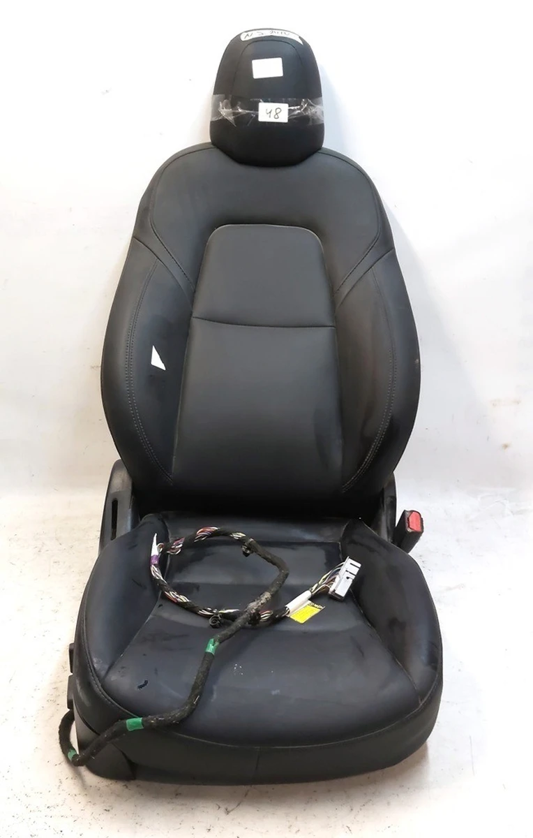 2 Heated passenger seat, without airbag, pretensioner, sled, damaged PREM PUR BLK Tesla model 3 7654324-01-C