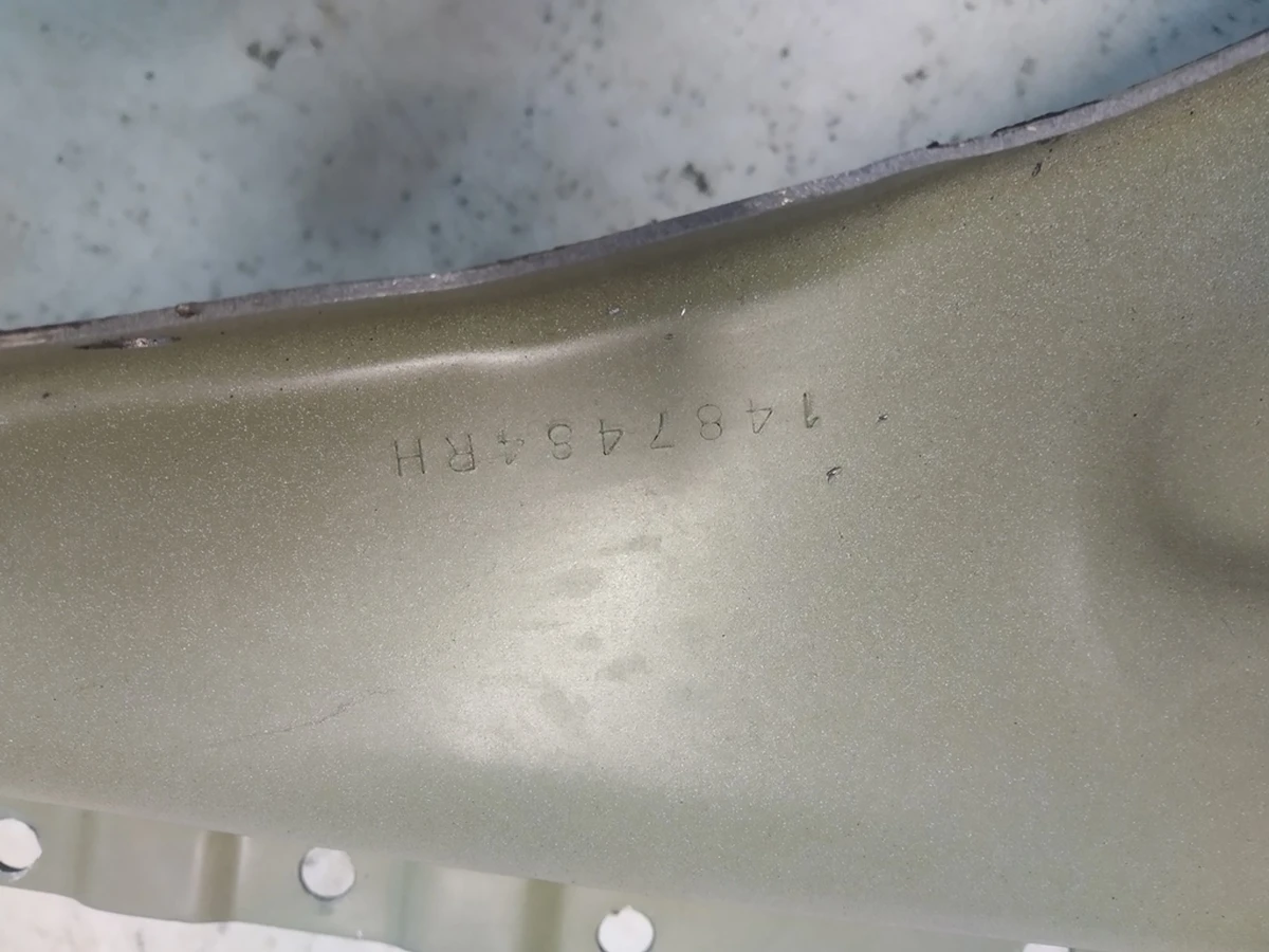 38 Четверть передняя правая полка крыла (пистолет) наружняя часть Tesla mode Y 1487484-S0-D