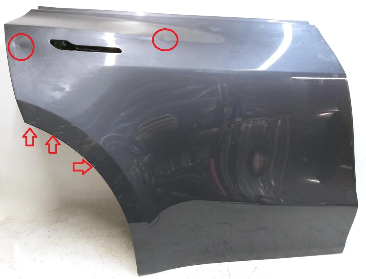 9 Двері задні праві метал PMNG з пошкодженням Tesla model Y 1493562-S0-A