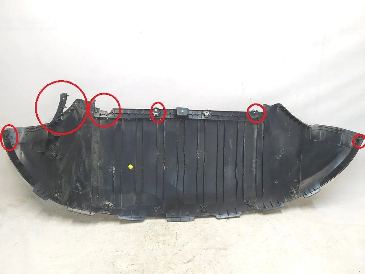 1 Накладка бампера переднего нижняя (губа) с повреждением Tesla model Y 1493774-TX-A