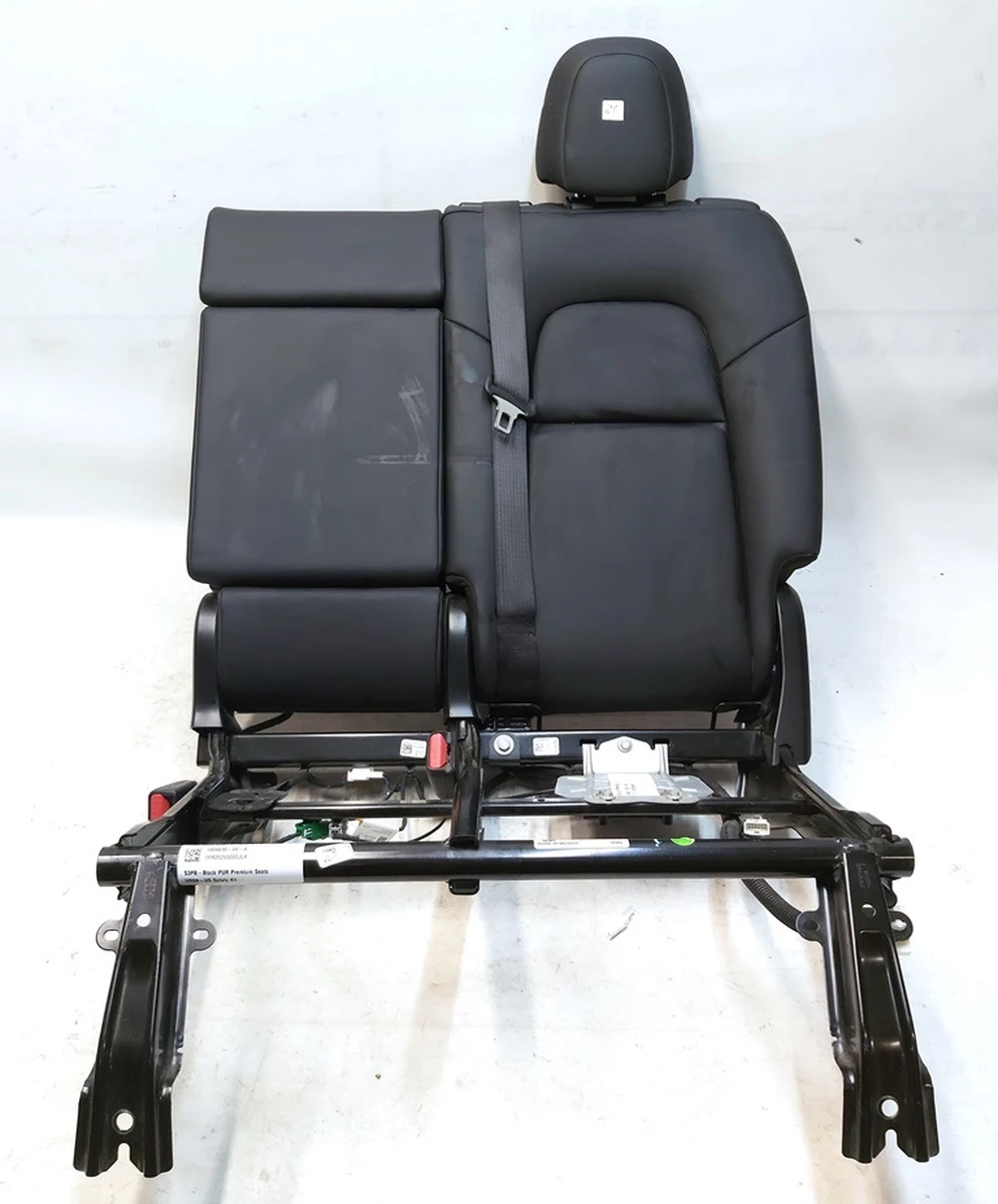 1 Seat backrest 2nd row double PUR BLK assembly with central headrest Tesla model Y 3907891-01-A