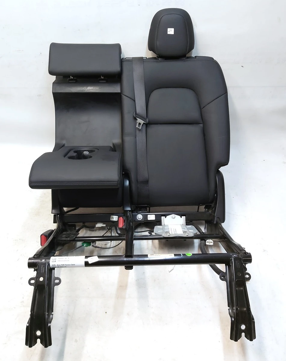 1 Seat backrest 2nd row double PUR BLK assembly with central headrest Tesla model Y 3907891-01-A