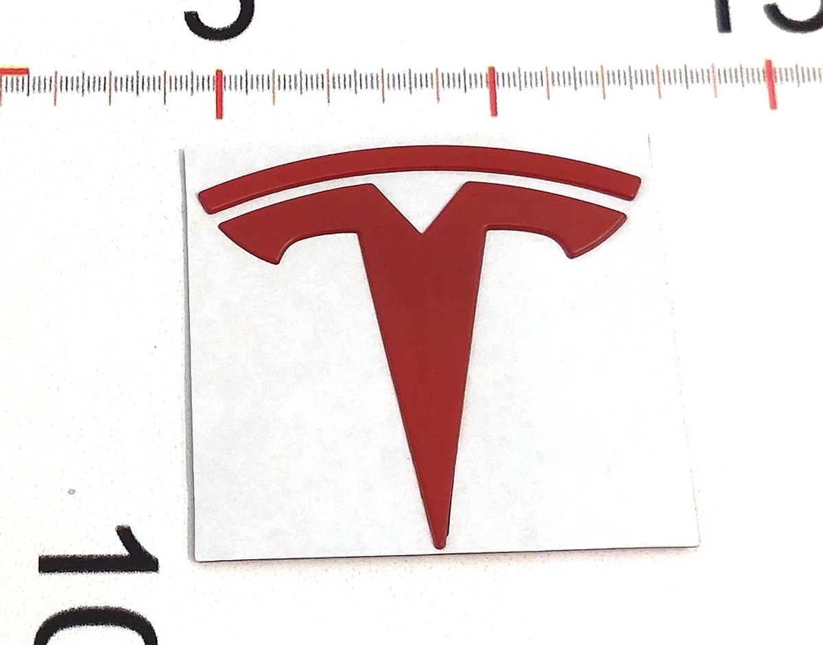 1 Rear T-Badge MATTE RED Tesla model 3 1494950-00-A