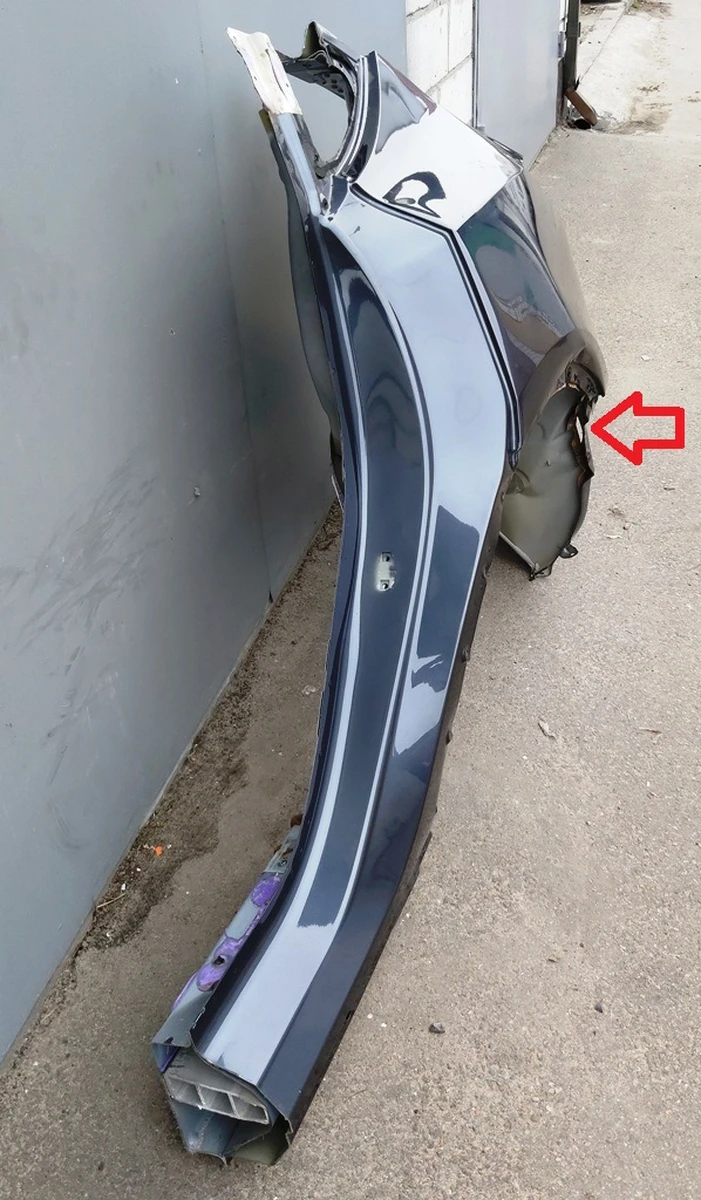 3 Четверть задняя левая крыло с фрагментами кузова PMNG с повреждением Tesla model Y 1549230-S0-A