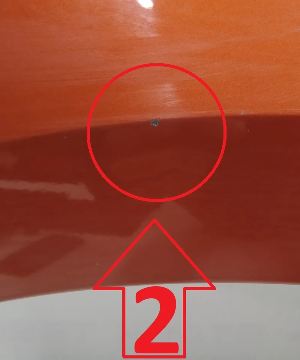 Крило заднє ліве (пластик) B78 (Solar Orange Metallic) (з пошкодженням) в зборі BMW i3 51137375163