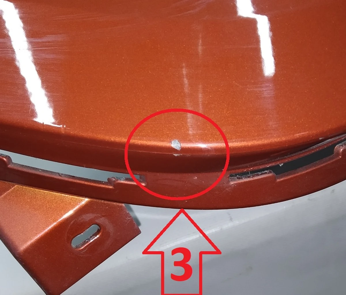 Крило заднє ліве (пластик) B78 (Solar Orange Metallic) (з пошкодженням) в зборі BMW i3 51137375163