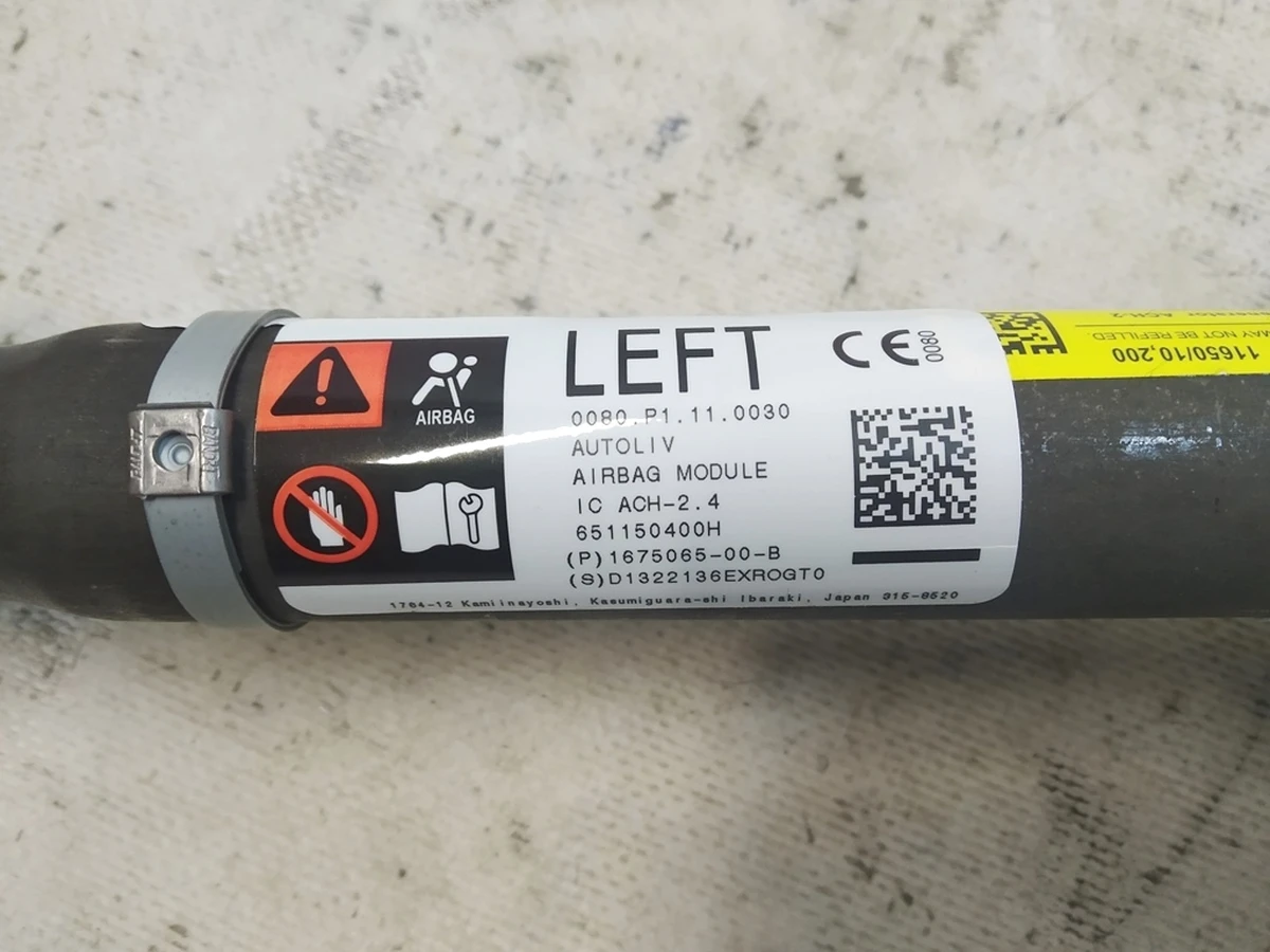 1 Подушка безпеки бокова ліва (шторка) (під відновлення) Tesla model Y 1675065-00-B